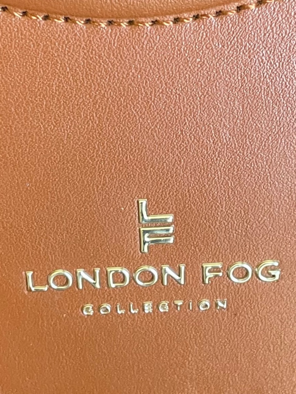 PRICE DROP! London Fog Collection Large Caramel Brown Tote Bag - Picture 3 of 14